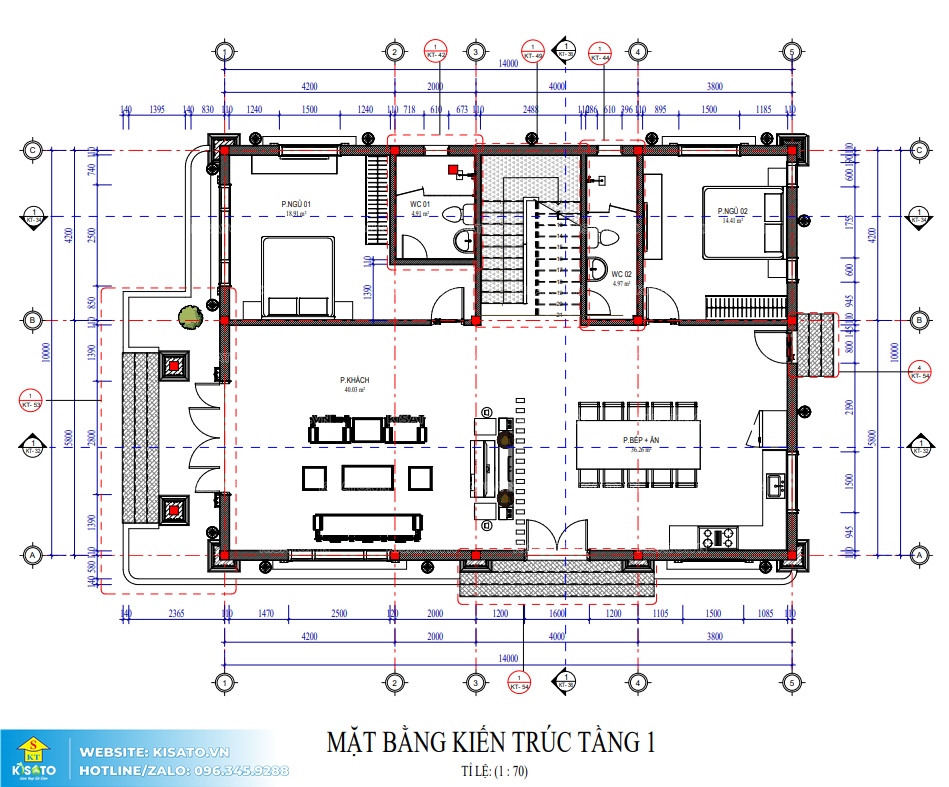 Mặt bằng công năng tầng 1