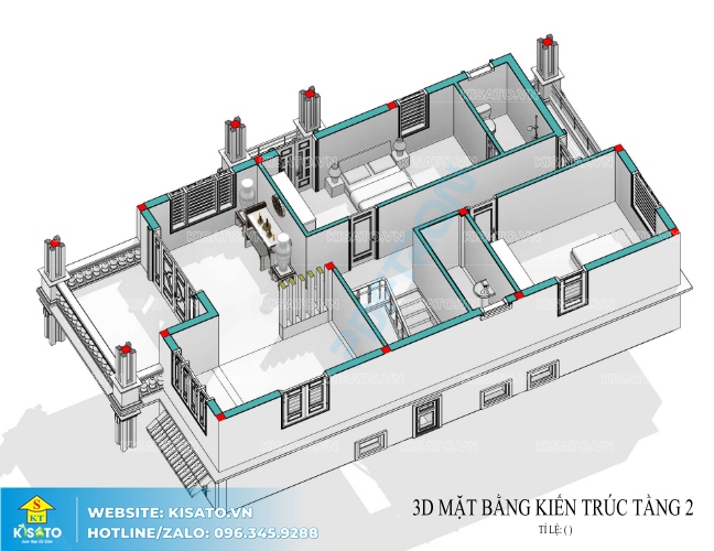 Mặt bằng công năng tầng 2