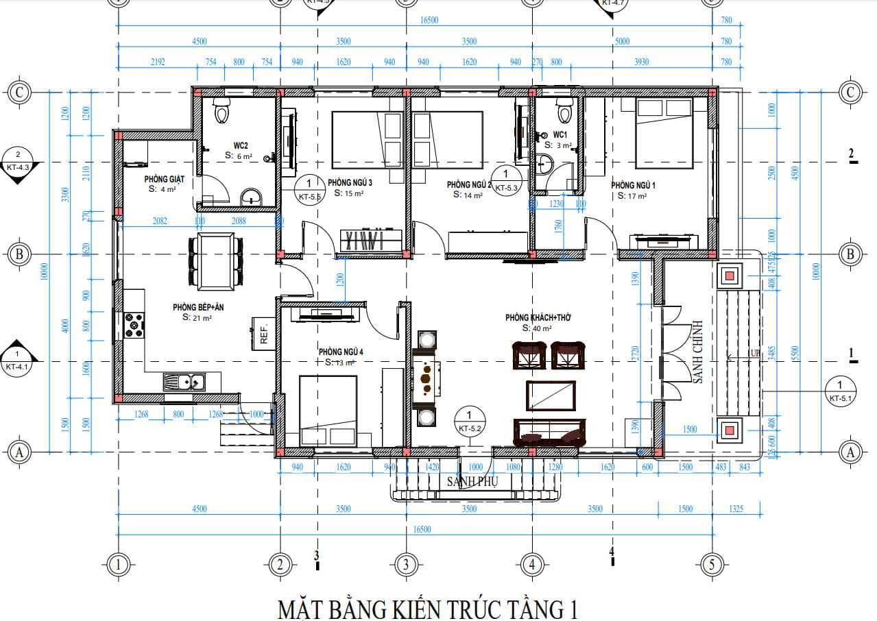  Mặt Bằng Thiết Kế Mẫu Nhà Cấp 4 Đẹp 4 Phòng Ngủ