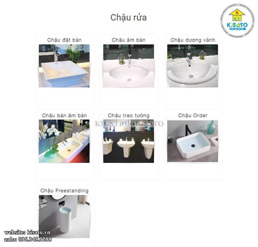 Một số sản phẩm dùng trong thi công thiết bị vệ sinh Clara