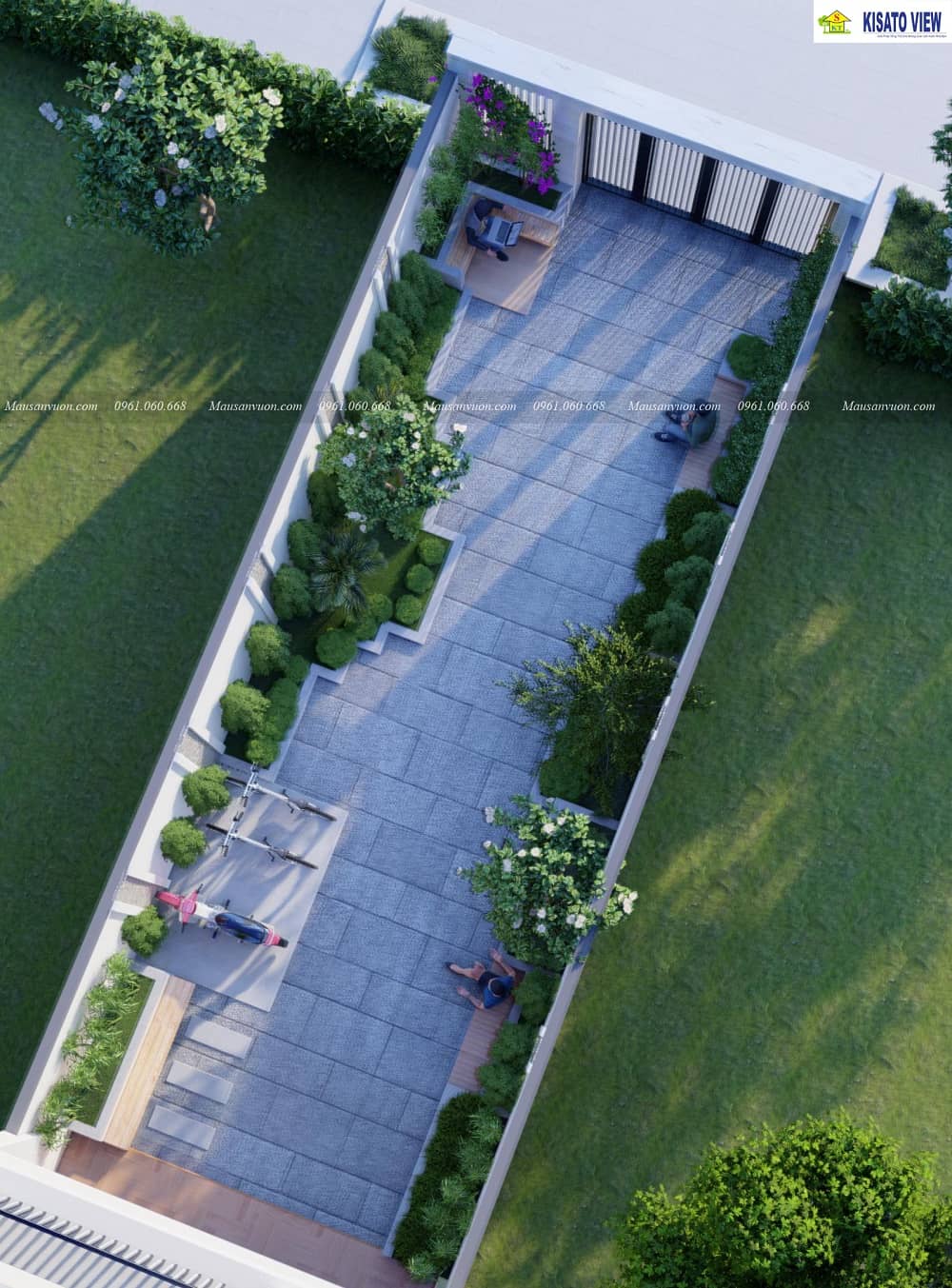 6 mẫu thiết kế sân vườn trước nhà đẹp