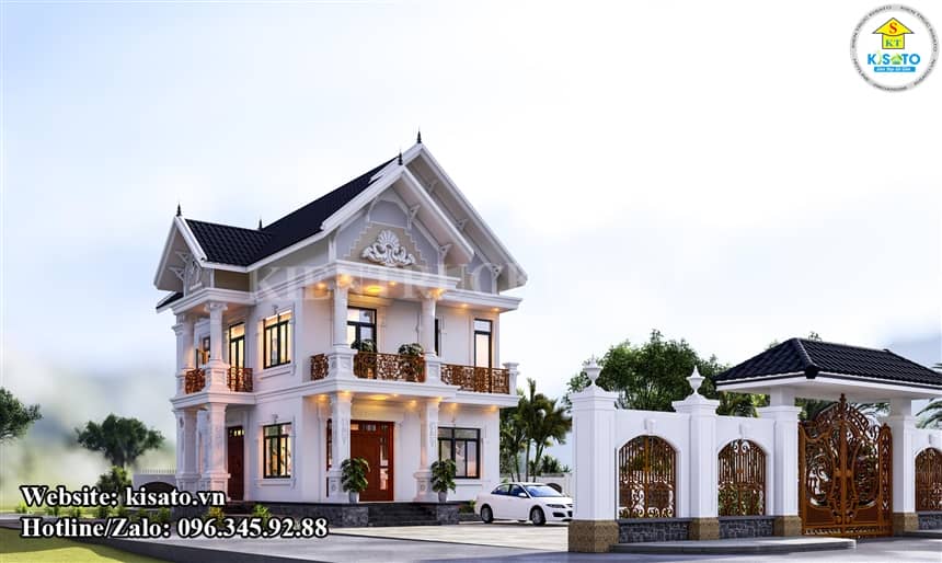 Vẻ đẹp vô cùng sang trọng và kiểu cách mẫu của biệt thự tân cổ điển của gia đình anh Sỹ tại Ninh Bình