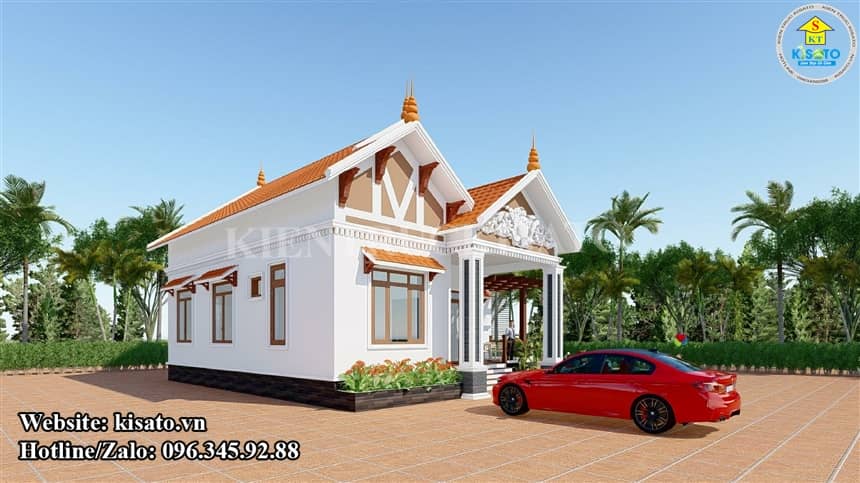 Vẻ đẹp thanh bình nhẹ nhàng của mẫu thiết kế nhà cấp 4 mái Thái