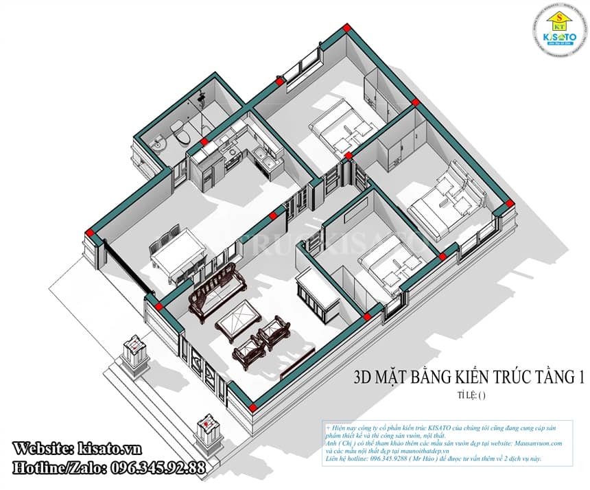 Mẫu thiết kế nội thất nhà cấp 4 tinh tế và hiện đại