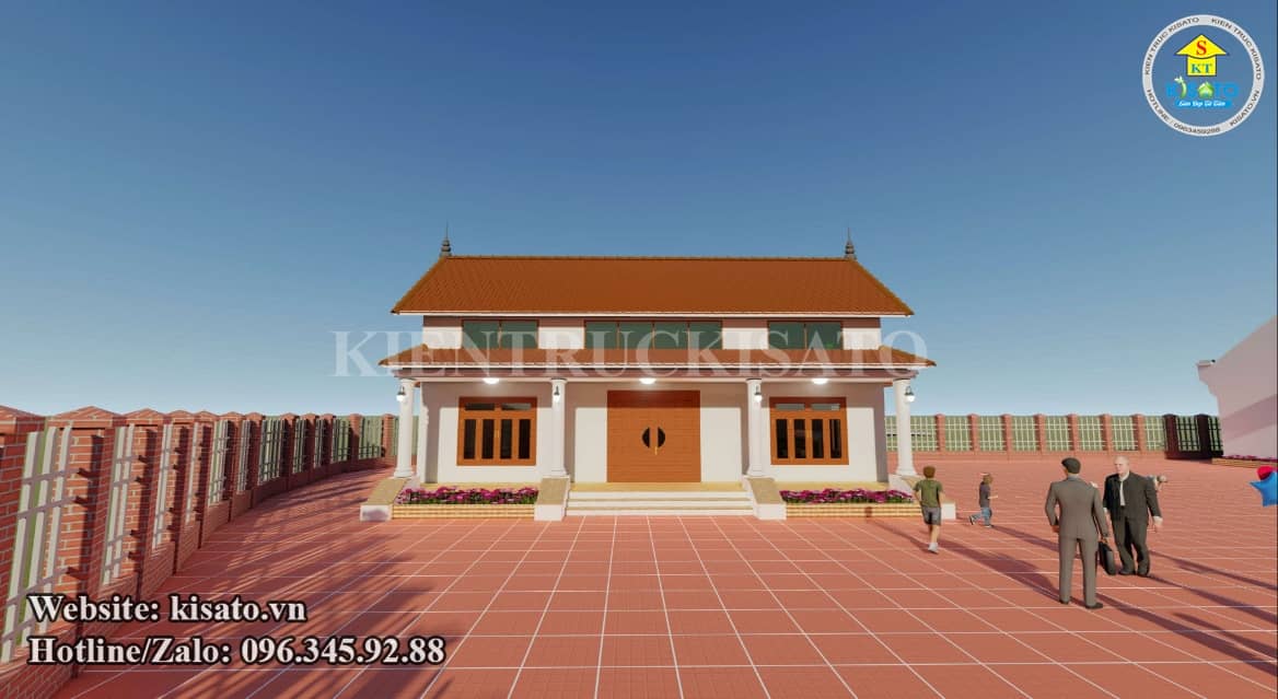 Phối cảnh 3D mẫu nhà cấp 4 mái Thái tại Hà Nội