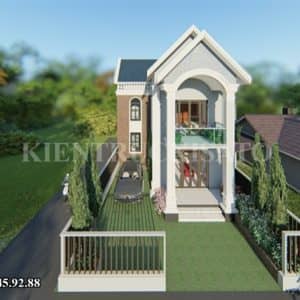 Phối cảnh 3D biệt thự mái Thái 2 tầng mang phong cách Châu Âu tại Hải Phòng