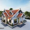 Phối cảnh 3D nhà cấp 4 mái Thái xu hướng thẩm mỹ năm 2022 tại Phú Thọ