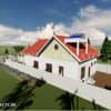 Phối cảnh 3D nhà vườn mái Thái 3 phòng ngủ phong cách hiện đại tại Hải Dương