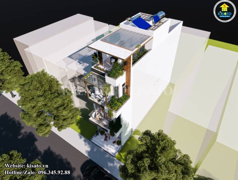 Phối cảnh 3D nhà phố 4 tầng mới lạ kết hợp kinh doanh tại thành phố Hồ Chí Minh