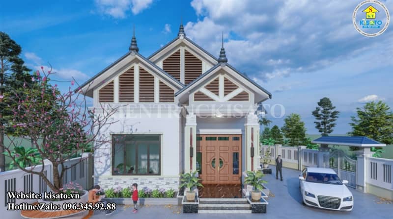 Phối cảnh 3D nhà cấp 4 mái Thái đẹp siêu thực tại Ninh Bình