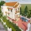 Phối cảnh 3D mẫu biệt thự 2 tầng mái Thái tân cổ điển đẹp