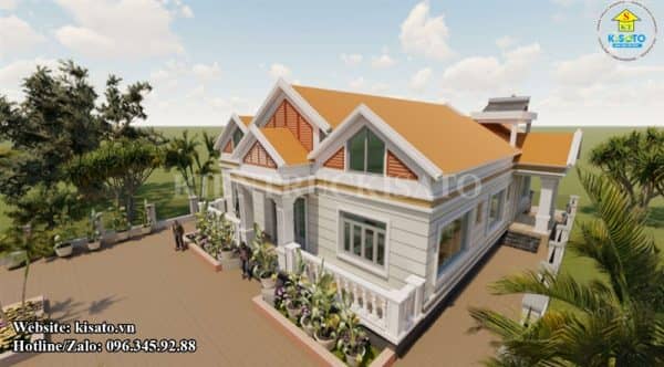 Phối cảnh 3D nhà vườn 5 phòng ngủ không gian sống lý tưởng tại Bắc Ninh