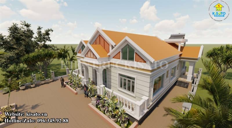 Phối cảnh 3D nhà vườn 5 phòng ngủ không gian sống lý tưởng tại Bắc Ninh