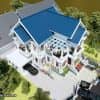 Phối cảnh 3D biệt thự mái Thái 2 tầng kiệt tác sống sang tại Bình Dương