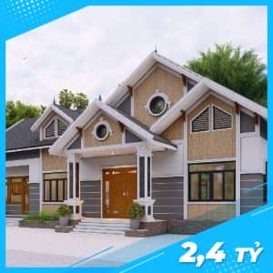 Mẫu Nhà Cấp 4 Mái Thái 4 Phòng Ngủ Đẹp Tại Hưng Yên-01