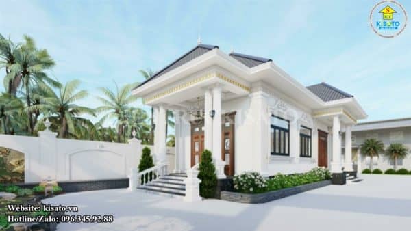 Phối cảnh 3D nhà cấp 4 mái Nhật tân cổ điển ấn tượng nhất tại Tiền Giang