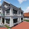 Phối cảnh 3D không gian ngoại thất của biệt thự 2 tầng mái Thái đẹp tại Hà Nội