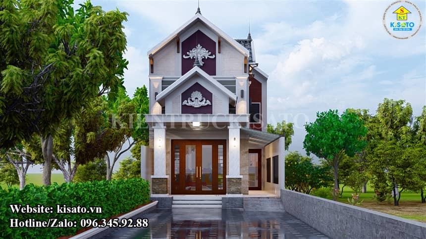 Phối cảnh 3D biệt thự 2 tầng mái Thái đẹp nhất mọi thời đại tại Đồng Nai