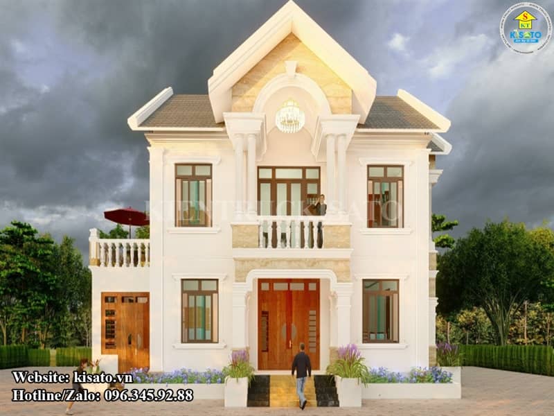 Phối cảnh 3D biệt thự mái Thái 2 tầng với vẻ đẹp sang trọng tại Vĩnh Phúc