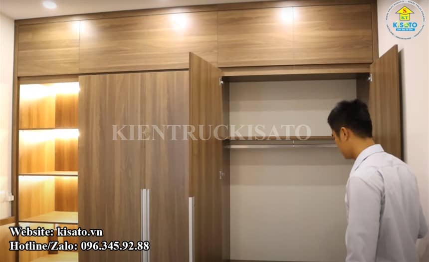 Kisato thi công trọn gói nội thất cho căn chung cư tại Minh Khai - Hà Nội