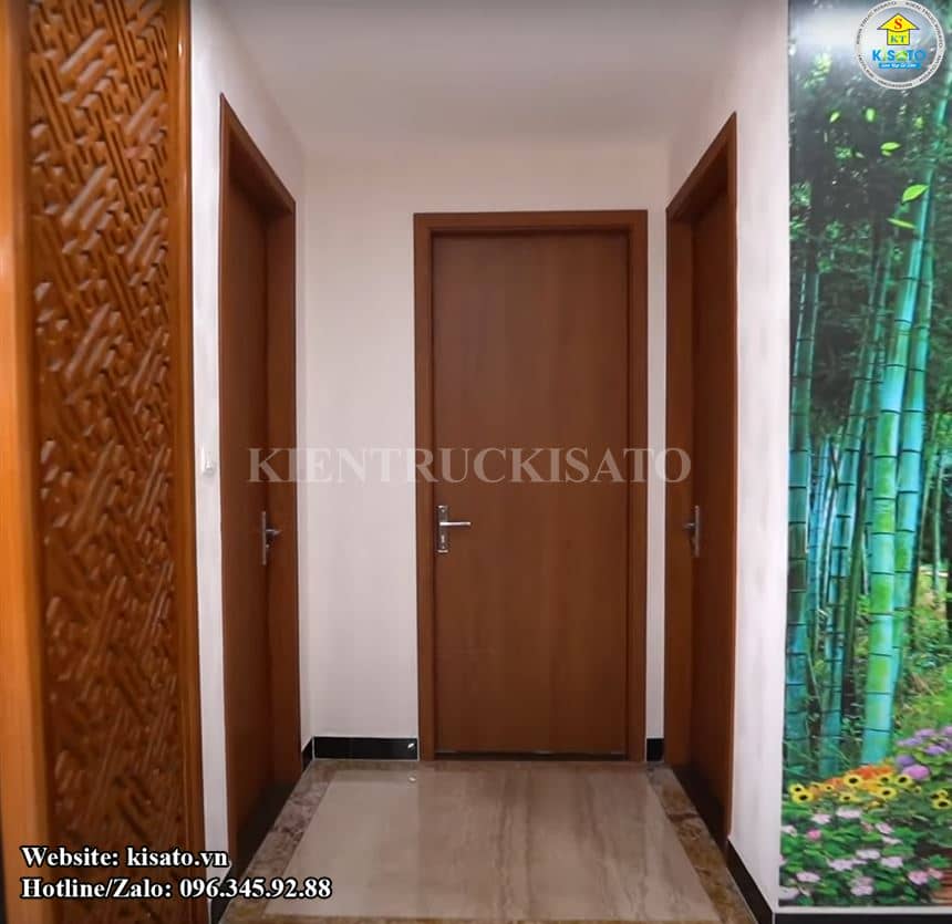 Kisato thi công mẫu cửa gỗ nhựa composite cho công trình dân dụng tại Hà Nội