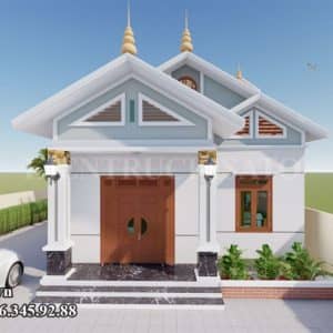 Mẫu nhà vườn hiện đại mái Thái