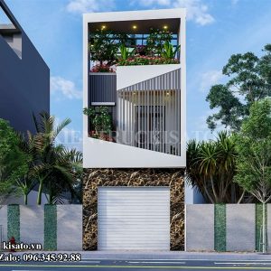 Phối cảnh 3D nhà phố 3 tầng đẹp rạng ngời tại Văn Lâm, Hưng Yên