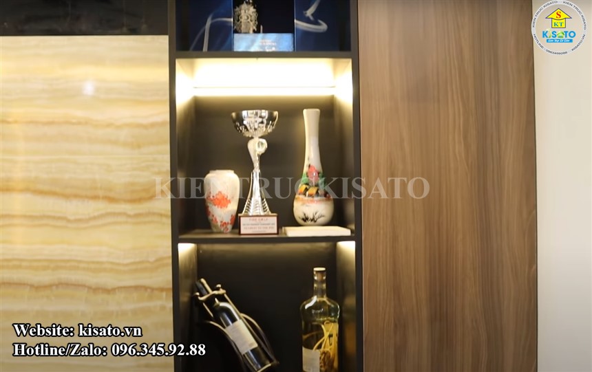 Kisato thi công mẫu nội thất phòng khách cho biệt thự tại Bắc Ninh