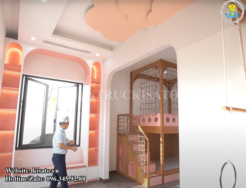 Kisato thi công nội thất mẫu phòng ngủ cho bé tại Ninh Bình