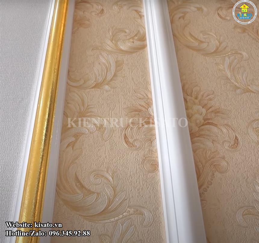 Kisato thi công hệ thống trần thạch cao và phào chỉ PU dát vàng cho công trình tại Ninh Bình