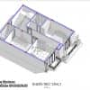 Mặt bằng 3D tầng 3 mẫu biệt thự 3 tầng tân cổ điển mái Mansard