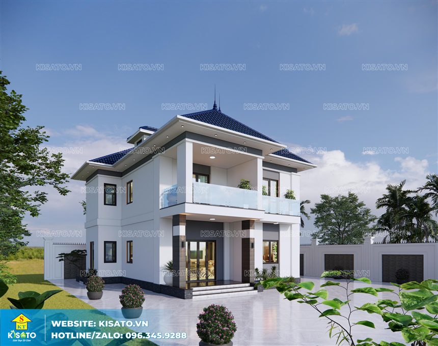 Mẫu thiết kế biệt thự kính hiện đại của anh Long Bình Thuận