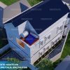 Phối cảnh 3D không gian ngoại thất của biệt thự 2 tầng mái Thái đẹp tại Thái Nguyên