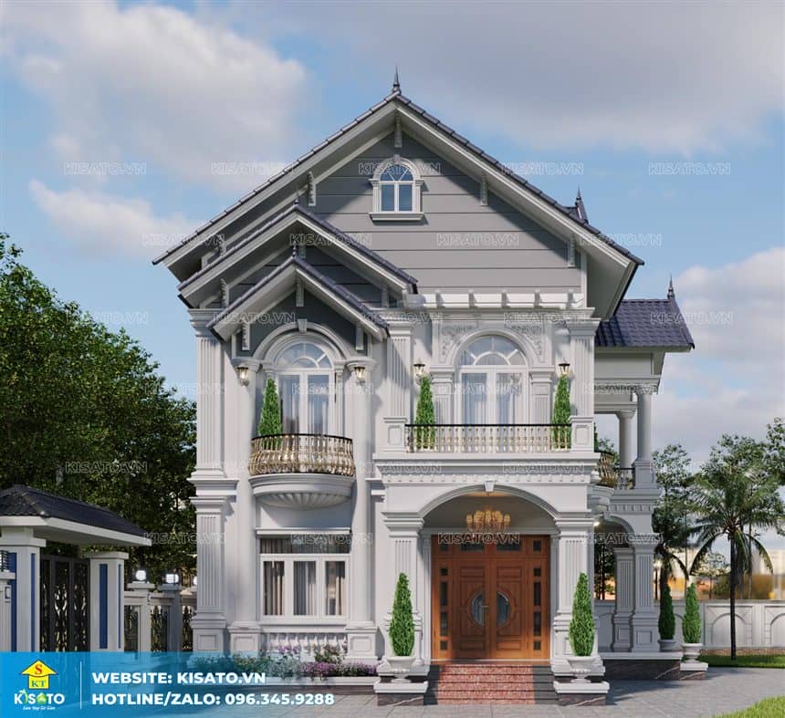 Phối cảnh 3D không gian ngoại thất của biệt thự  đẹp tại Thanh Hóa