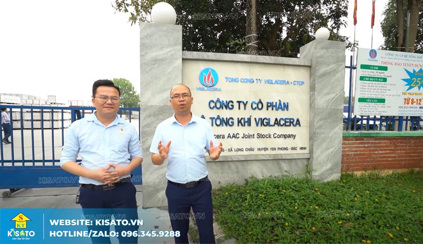 Chủ tịch KISATO ghé thăm nhà máy sản xuất gạch bê tông khí chưng áp tại Bắc Ninh