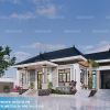Phối cảnh 3D ngoại thất mẫu nhà cấp 4 mái Nhật hiện đại tại Hưng Yên