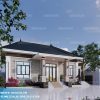 Phối cảnh 3D ngoại thất mẫu nhà cấp 4 mái Nhật hiện đại tại Hưng Yên