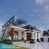 Phối cảnh 3D ngoại thất mẫu nhà cấp 4 mái Thái hiện đại tại Bắc Giang
