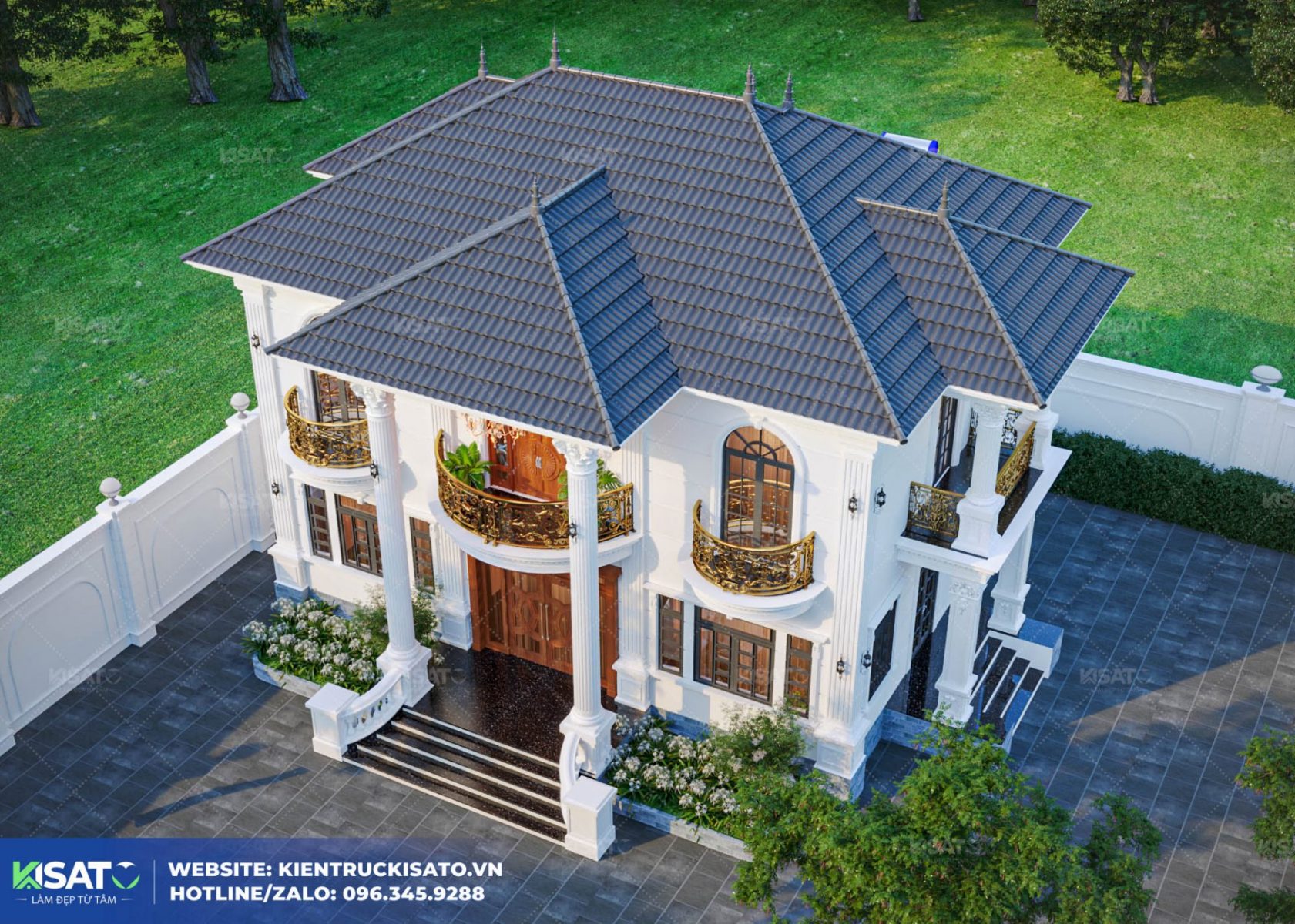 Thiết kế biệt thự tân cổ điển Tích Hợp Công Nghệ Hiện Đại
