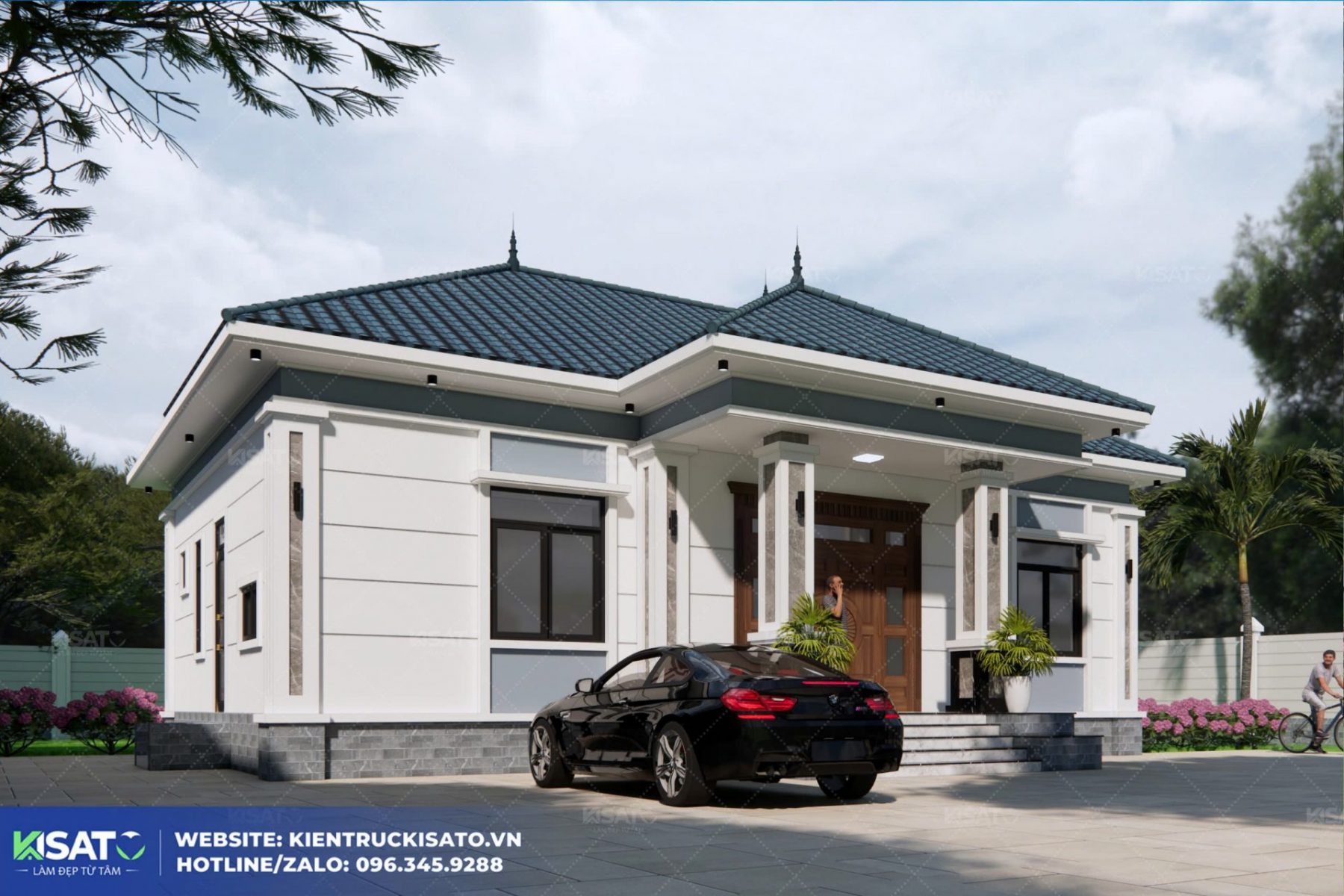 Mẫu thiết kế nhà vườn cấp 4 giá rẻ