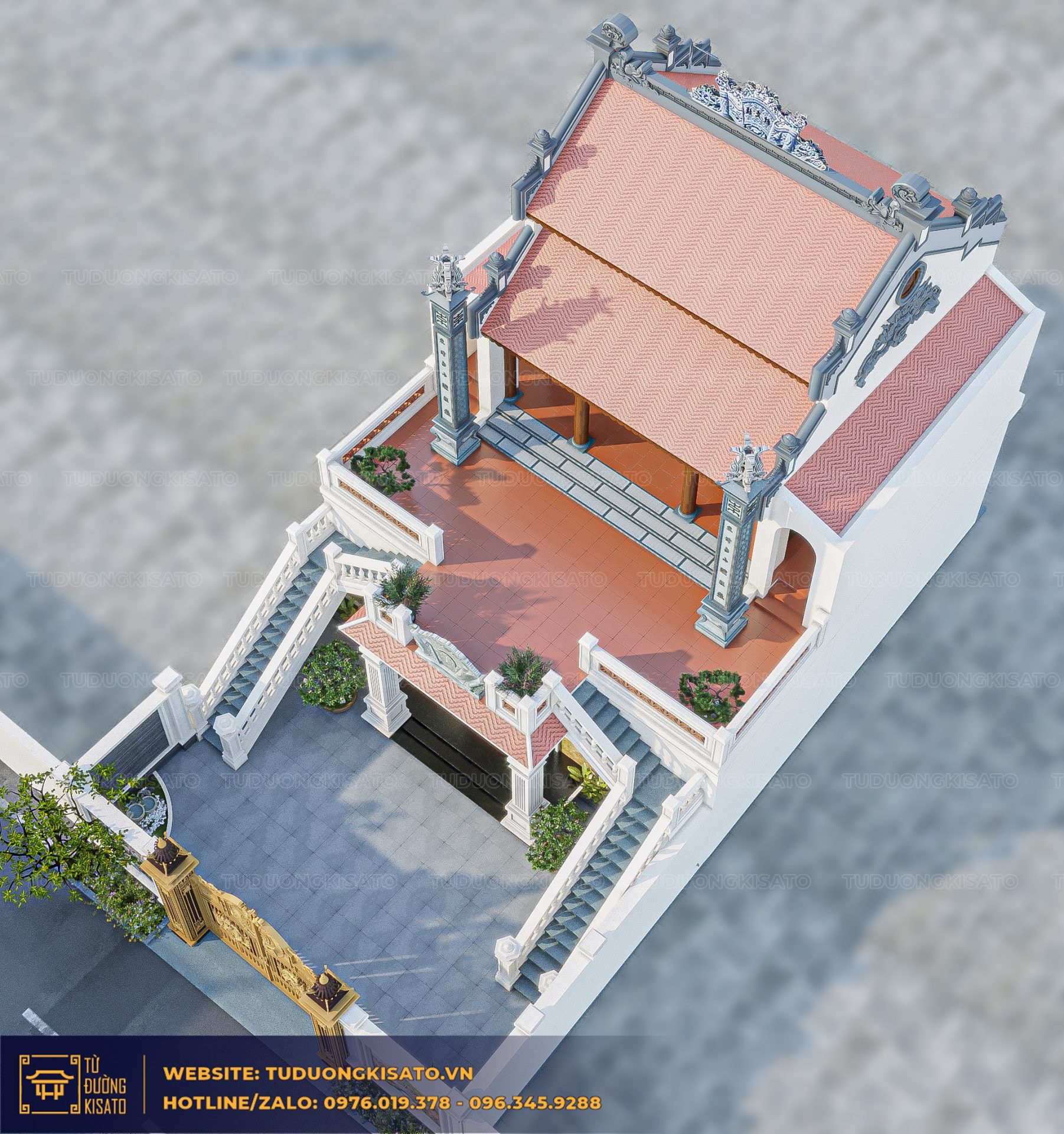 Mẫu Nhà Từ Đường 2 Tầng Đẹp Nhất Biểu Tượng Truyền Thống