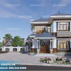 Phối cảnh 3D mẫu biệt thự đẹp hiện đại tại Bắc Giang
