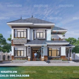 Phối cảnh 3D mẫu biệt thự đẹp hiện đại tại Bắc Giang