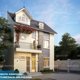 Phối cảnh 3D mẫu biệt thự hiện đại 2 tầng ở Thanh Hóa
