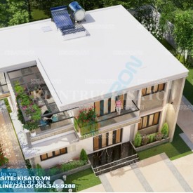 Phối cảnh 3D biệt thự 2 tầng hiện đại tại Bắc Giang