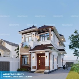Phối cảnh 3D mẫu biệt thự 2 tầng sang trọng tại Lâm Đồng